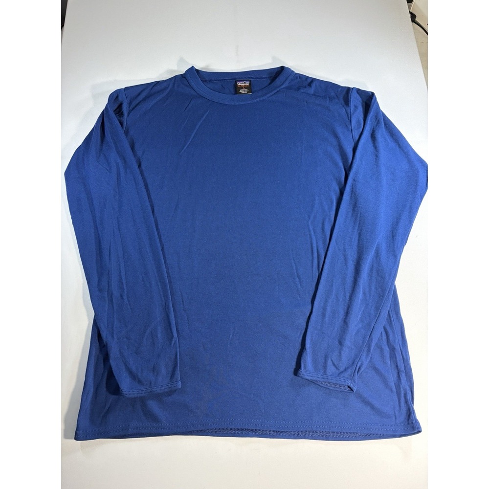 VTG Patagonia Capilene Base Layer Long Sleeve Shirt Mens L Made in USA Blue